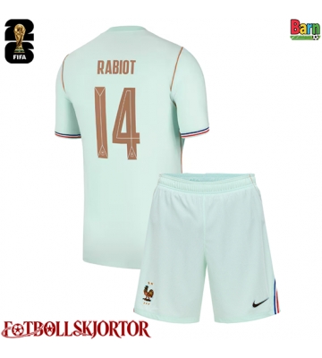 Frankrike Adrien Rabiot #14 Borta Kläder Barn VM 2026 Kortärmad (+ Korta byxor)